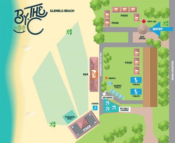 By the C venue map Icehouse Glenelg Beach